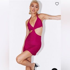 Princess Polly Pink Cut Out Mini Dress (size 6)